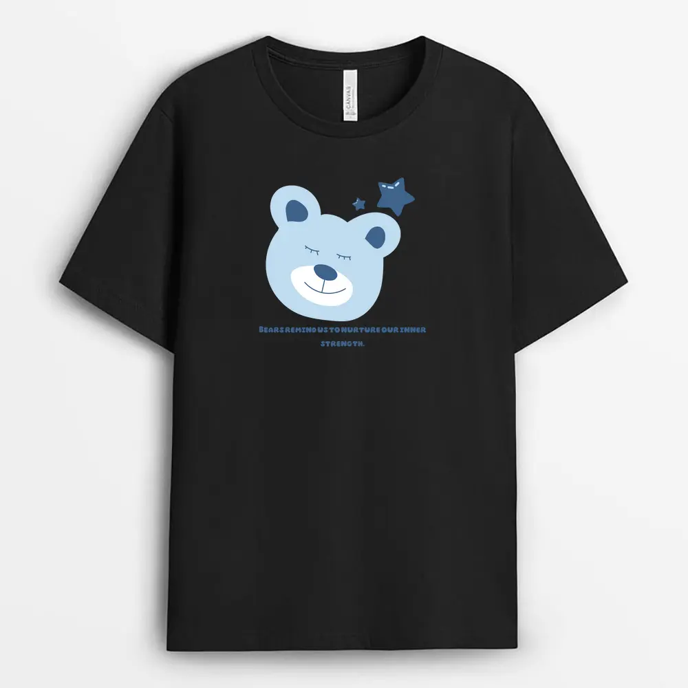 Bears Remind Us To Nurture Our Inner Strength Gnarxtee T-Shirt - Black