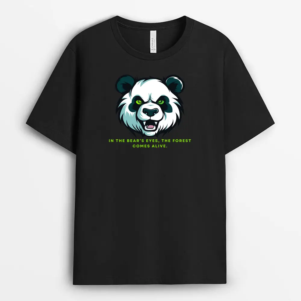 In The Bears Eyes The Forest Comes Alive Gnarxtee T-Shirt - Black