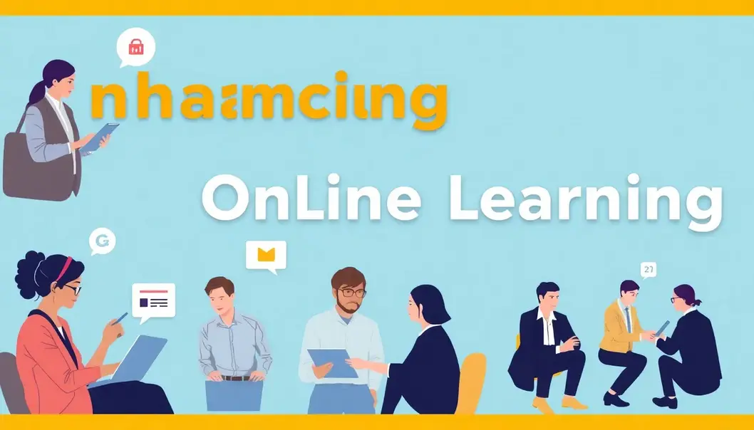 Diverse professionals participating in engaging online learning environments.