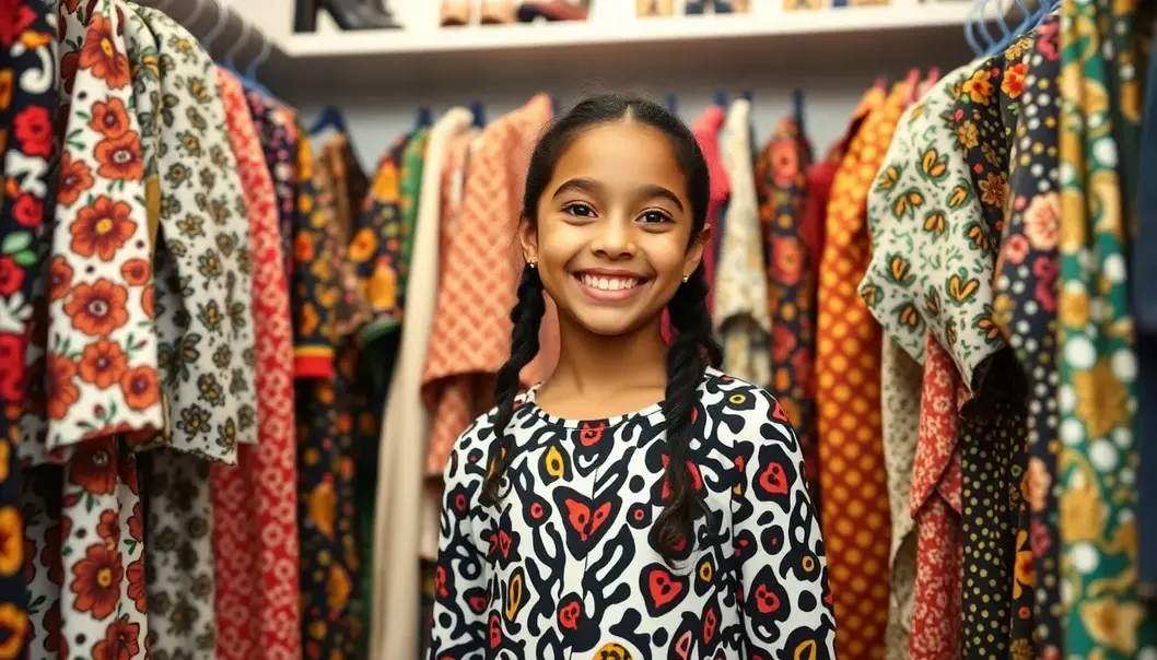 A teen trying on colorful high heels to boost style and confidence.